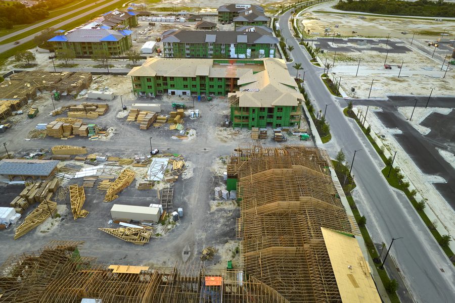 Multiple finish areas monitored across a project